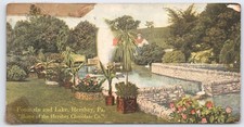 Vintage Hershey PA Fountain and Lake Postcard Home of Hershey Chocolate