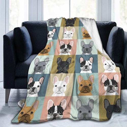 French bulldog flannel - bulldog, throw