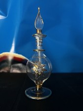 Vintage hand-blown Egyptian glass perfume bottle.