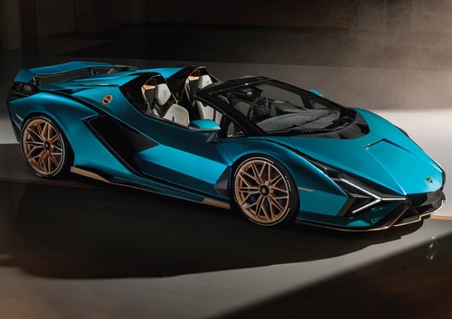 Lamborghini sian roadster teal - sian,