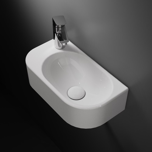 Small ceramic cloakroom basin - small,