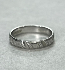 Platinum Wedding Ring Art Deco Engraved Floral Band UK Ring Size M