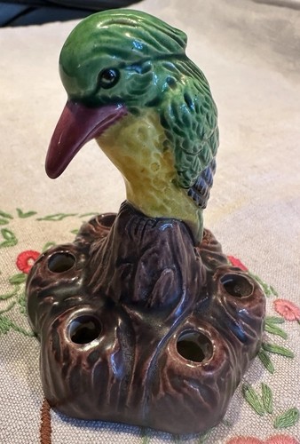 Kingfisher bird ceramic flower - bird,