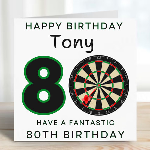 Personalised darts birthday - darts,