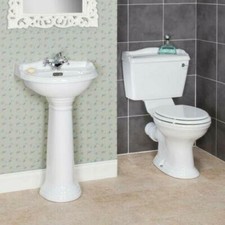 Traditional White Toilet and