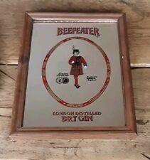 Vintage Beefeater London Distilled Dry Gin Advertising Mirror - Old Bar Mirror