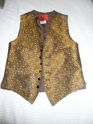 Men dress waistcoat gold - waistcoat,