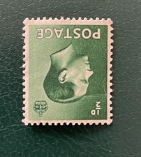 GB Stamp King Edward VIII X1 Inverted Watermark 1/2d Green Mint Good Condition 