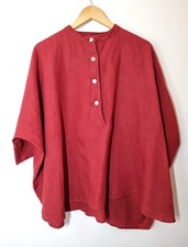 Chianti Shine Linen Top Size L