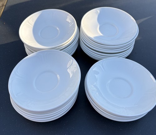 Dudson white saucers x37 - dudson,