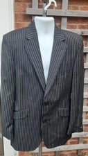 Vintage Mens Striped Boating Blazer Jacket Summertime Straw Boater Look Size 38 