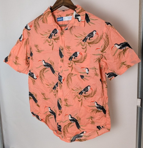 Old navy salmon pink shirt - navy,