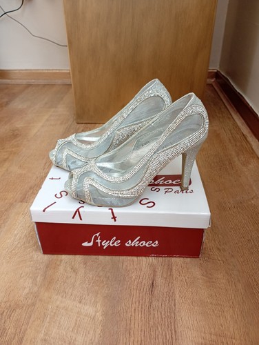 Silver sequin effect mesh - sequin, /