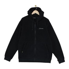 Berghaus Fleece Hoodie Mens Size XL Black Full Zip Polartec