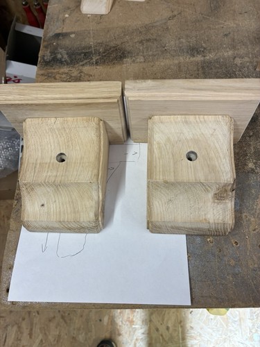 Pair solid handmade - pair, oak