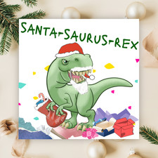 Dinosaur Christmas Card