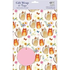 Cat Gift Wrapping Paper Pack 2