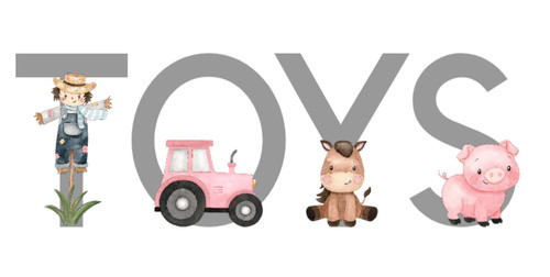 Toys sticker for toy boxes - toys,