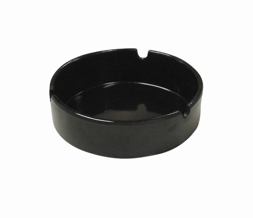 Melamine ashtray black - 4",