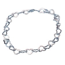 925 Sterling Silver Heart Link