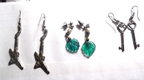 Vtg mid century earrings - vtg,