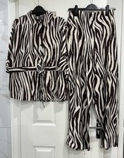 Zara Size S Brown/Ecru Safari