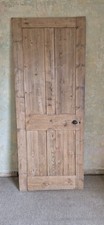 Edwardian Reclaimed Victorian 4-Panel Striped Pine Solid Wood Internal Door