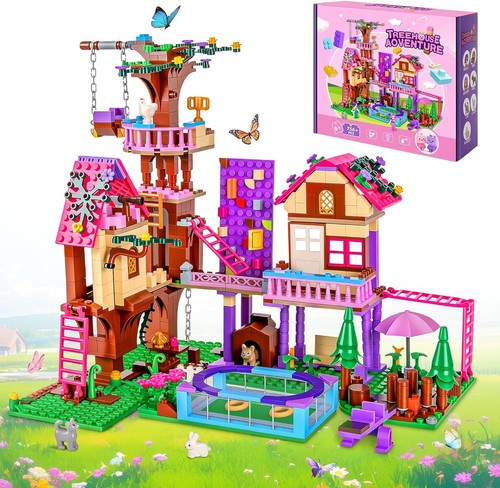 House building block set - house, tree