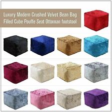 Crushed Velvet Bean Bags Cube