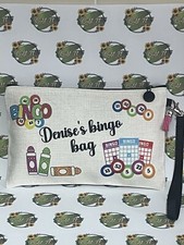 Personalised Bingo Dabbers Bag Pouch/Wristlet Birthday Gift Nanny Auntie