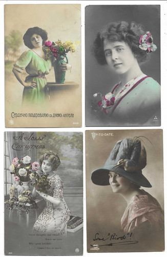 Vintage postcards pretty - 4, of
