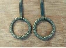Pair Vintage Brass Drawer Drop