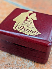 Sleeping Beauty Wind Up Music Box Red Wooden Hinged Box Once Upon A Dream