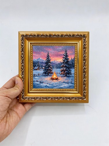 Snowy winter cabin - snowy,