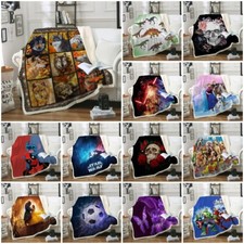 Reversible Sherpa Fleece Blanket Fluffy Soft Warm Large Bed Sofa Throw Blankets