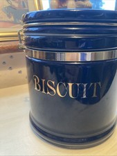 Blue China Biscuit Barrel