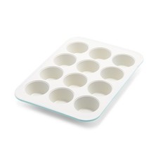 GreenLife 12-Cup Muffin Tray Ceramic Non-Stick PFAS-Free Steel Baking (Open Box)