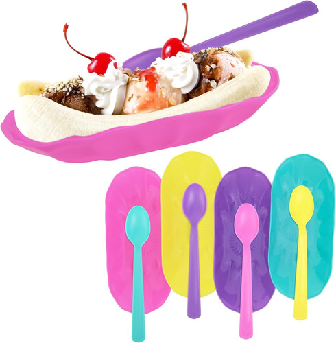Set reusable banana split - of,