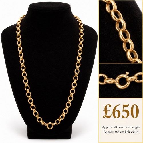 9ct yellow gold oval - 9ct, link