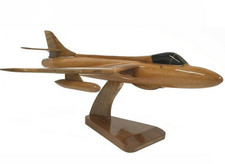 Hawker Hunter Wooden Desk Top Model Plane