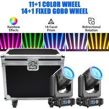 UKING 250W LED Rotation 18Prism Moving Head Light DMX Gobo Beam Stage Lighting