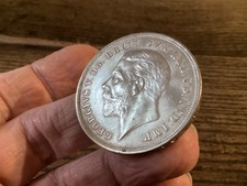 1935 EF/AUNC George V GREAT BRITAIN SILVER Rocking Horse CROWN (2575)