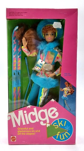 1990 ski fun midge barbie - ski,