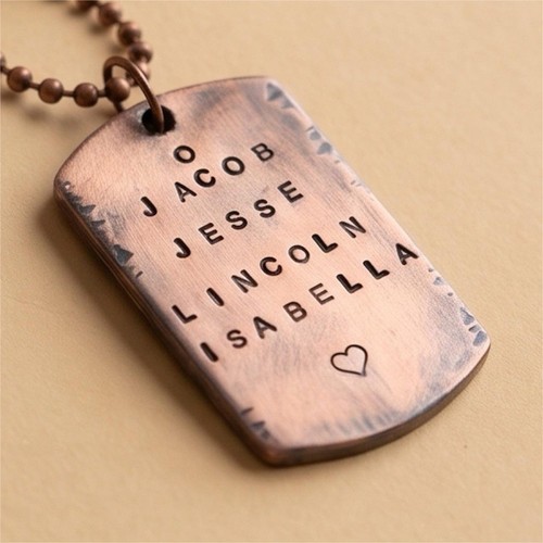 Hand stamped worked - hand, metal