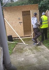 Very Large Garden Storage Shed Workshop Summer House 12x12ft Used - Needs Repair