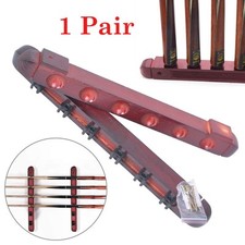 6-Hole Wooden Pool Cue Holder