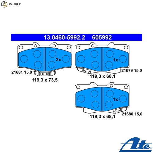 Brake pad set disc - pad,