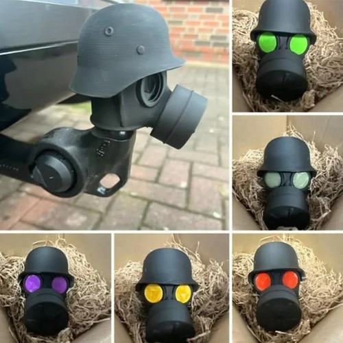 Gas mask helmet trailer - gas, hitch
