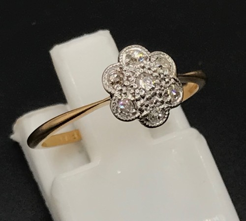 Antique diamond cluster ring