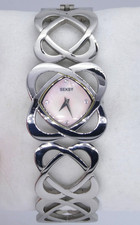 Sekonda Seksy 4163 Stainless Steel Open Link Bracelet Watch MOP Dial Working